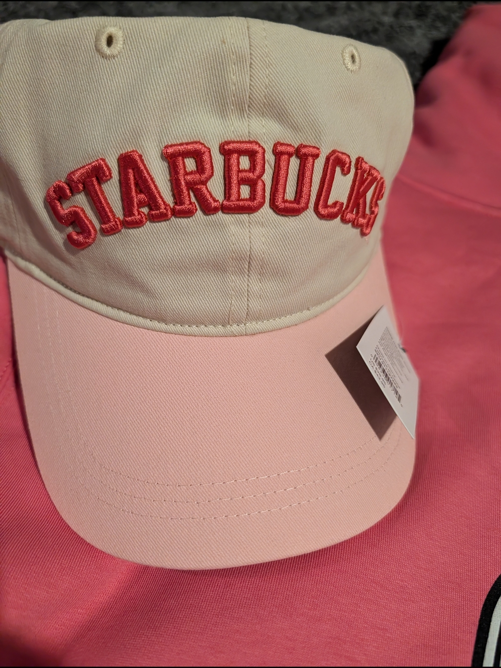 NWT Official Starbucks Pink Drink Bearista Bundle - Hoodie, Hat, Socks, Stickers - Picture 3 of 6